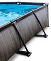 Bazén s krytom a filtráciou Black Wood pool Exit Toys oceľová konštrukcia 300*200*65 cm čierny od 6 rokov