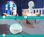 Hudobný kolotoč nad postieľku 3in1 Projector Musical Mobile Sage Infantino s projektorom a nočným svetlom zelený od 0 mes