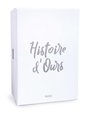 Plyšový medvedík Ours Oscar Ivory Histoire d’ Ours v darčekovom balení biely 25 cm od 0 mes