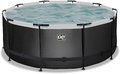 Bazén s filtráciou Black Leather pool Exit Toys kruhový oceľová konštrukcia 360*122 cm čierny od 6 rokov