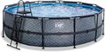 Bazén s filtráciou Stone pool Exit Toys kruhový oceľová konštrukcia 488*122 cm šedý od 6 rokov