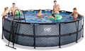 Bazén s filtráciou Stone pool Exit Toys kruhový oceľová konštrukcia 488*122 cm šedý od 6 rokov