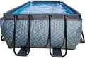 Bazén s filtráciou Stone pool Exit Toys oceľová konštrukcia 400*200*122 cm šedý od 6 rokov