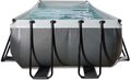 Bazén s filtráciou Black Leather pool Exit Toys oceľová konštrukcia 400*200*122 cm čierny od 6 rokov