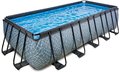 Bazén s filtráciou Stone pool Exit Toys oceľová konštrukcia 540*250*122 cm šedý od 6 rokov