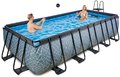 Bazén s filtráciou Stone pool Exit Toys oceľová konštrukcia 540*250*122 cm šedý od 6 rokov