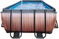 Bazén s filtráciou Wood pool brown Exit Toys oceľová konštrukcia 540*250*122 cm hnedý od 6 rokov