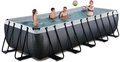 Bazén s filtráciou Black Leather pool Exit Toys oceľová konštrukcia 540*250*122 cm čierny od 6 rokov