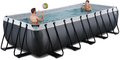 Bazén s filtráciou Black Leather pool Exit Toys oceľová konštrukcia 540*250*122 cm čierny od 6 rokov