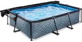 Bazén so strieškou a filtráciou Stone pool Exit Toys oceľová konštrukcia 220*150*65 cm šedý od 6 rokov