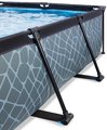 Bazén so strieškou a filtráciou Stone pool Exit Toys oceľová konštrukcia 300*200*65 cm šedý od 6 rokov