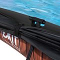 Bazén so strieškou a filtráciou Wood pool Exit Toys oceľová konštrukcia 300*200*65 cm hnedý od 6 rokov
