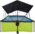 Bazén so strieškou a filtráciou Lime pool Exit Toys oceľová konštrukcia 300*200*65 cm zelený od 6 rokov