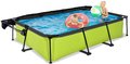 Bazén so strieškou a filtráciou Lime pool Exit Toys oceľová konštrukcia 300*200*65 cm zelený od 6 rokov