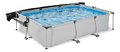 Bazén so strieškou a filtráciou Soft Grey pool Exit Toys oceľová konštrukcia 300*200*65 cm šedý od 6 rokov