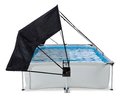 Bazén so strieškou a filtráciou Soft Grey pool Exit Toys oceľová konštrukcia 300*200*65 cm šedý od 6 rokov