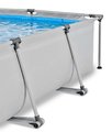 Bazén so strieškou a filtráciou Soft Grey pool Exit Toys oceľová konštrukcia 300*200*65 cm šedý od 6 rokov ET30233250