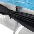 Bazén so strieškou a filtráciou Soft Grey pool Exit Toys oceľová konštrukcia 300*200*65 cm šedý od 6 rokov