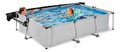 Bazén so strieškou a filtráciou Soft Grey pool Exit Toys oceľová konštrukcia 300*200*65 cm šedý od 6 rokov