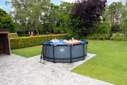 Bazén s filtráciou Stone pool Exit Toys kruhový oceľová konštrukcia 360*122 cm šedý od 6 rokov