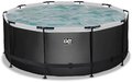 Bazén s pieskovou filtráciou Black Leather pool Exit Toys kruhový oceľová konštrukcia 360*122 cm čierny od 6 rokov