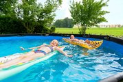 Bazén s filtráciou Stone pool Exit Toys kruhový oceľová konštrukcia 488*122 cm šedý od 6 rokov
