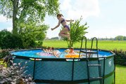 Bazén s filtráciou Stone pool Exit Toys kruhový oceľová konštrukcia 488*122 cm šedý od 6 rokov
