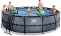 Bazén s pieskovou filtráciou Stone pool Exit Toys kruhový oceľová konštrukcia 488*122 cm šedý od 6 rokov