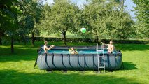 Bazén s pieskovou filtráciou Stone pool Exit Toys oceľová konštrukcia 540*250*122 cm šedý od 6 rokov