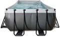 Bazén s pieskovou filtráciou Black Leather pool Exit Toys oceľová konštrukcia 540*250*122 cm čierny od 6 rokov