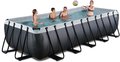 Bazén s pieskovou filtráciou Black Leather pool Exit Toys oceľová konštrukcia 540*250*122 cm čierny od 6 rokov