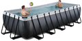 Bazén s pieskovou filtráciou Black Leather pool Exit Toys oceľová konštrukcia 540*250*122 cm čierny od 6 rokov