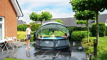 Bazén s krytom a filtráciou Stone pool Exit Toys kruhový oceľová konštrukcia 300*76 cm šedý od 6 rokov