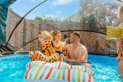 Bazén s krytom a filtráciou Wood pool Exit Toys kruhový oceľová konštrukcia 300*76 cm hnedý od 6 rokov