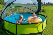 Bazén s krytom a filtráciou Lime pool Exit Toys kruhový oceľová konštrukcia 300*76 cm zelený od 6 rokov