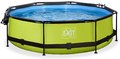 Bazén s krytom a filtráciou Lime pool Exit Toys kruhový oceľová konštrukcia 300*76 cm zelený od 6 rokov