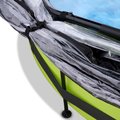 Bazén s krytom a filtráciou Lime pool Exit Toys kruhový oceľová konštrukcia 300*76 cm zelený od 6 rokov