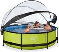 Bazén s krytom a filtráciou Lime pool Exit Toys kruhový oceľová konštrukcia 300*76 cm zelený od 6 rokov