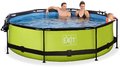 Bazén s krytom a filtráciou Lime pool Exit Toys kruhový oceľová konštrukcia 300*76 cm zelený od 6 rokov