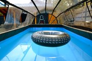 Bazén s krytom pieskovou filtráciou a tepelným čerpadlom Wood pool Exit Toys oceľová konštrukcia 400*200*100 cm hnedý od 6 rokov