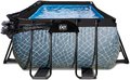 Bazén s krytom a pieskovou filtráciou Stone pool Exit Toys oceľová konštrukcia 540*250*100 cm šedý od 6 rokov