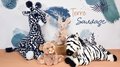 Plyšová žirafa Lisi the Blue Giraffe Histoire d’ Ours modrá 50 cm od 0 mes