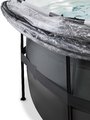 Bazén s krytom a pieskovou filtráciou Black Leather pool Exit Toys kruhový oceľová konštrukcia 427*122 cm čierny od 6 rokov
