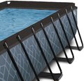 Bazén s krytom a pieskovou filtráciou Stone pool Exit Toys oceľová konštrukcia 400*200*122 cm šedý od 6 rokov