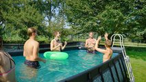 Bazén s krytom a pieskovou filtráciou Stone pool Exit Toys oceľová konštrukcia 540*250*122 cm šedý od 6 rokov