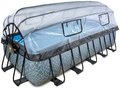 Bazén s krytom a pieskovou filtráciou Stone pool Exit Toys oceľová konštrukcia 540*250*122 cm šedý od 6 rokov