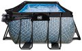 Bazén s krytom a pieskovou filtráciou Stone pool Exit Toys oceľová konštrukcia 540*250*122 cm šedý od 6 rokov