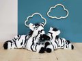 Plyšová zebra Zephir the Zebra Histoire d’ Ours v darčekovom balení čierno-biela 25 cm od 0 mes
