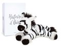 Plyšová zebra Zephir the Zebra Histoire d’ Ours v darčekovom balení čierno-biela 25 cm od 0 mes