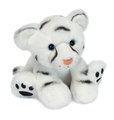 Plyšový snežný tiger Baby White Tiger Histoire d’ Ours v darčekovom balení biely 18 cm od 0 mes